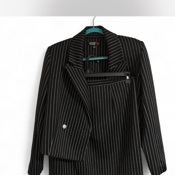 New York & Company Black Striped Blazer - Picture 3 of 5